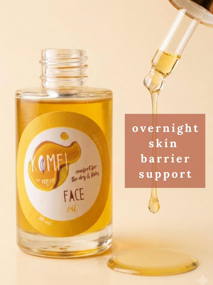 Overnight Recovery Face Oil - For Stressed Dry Dull Skin